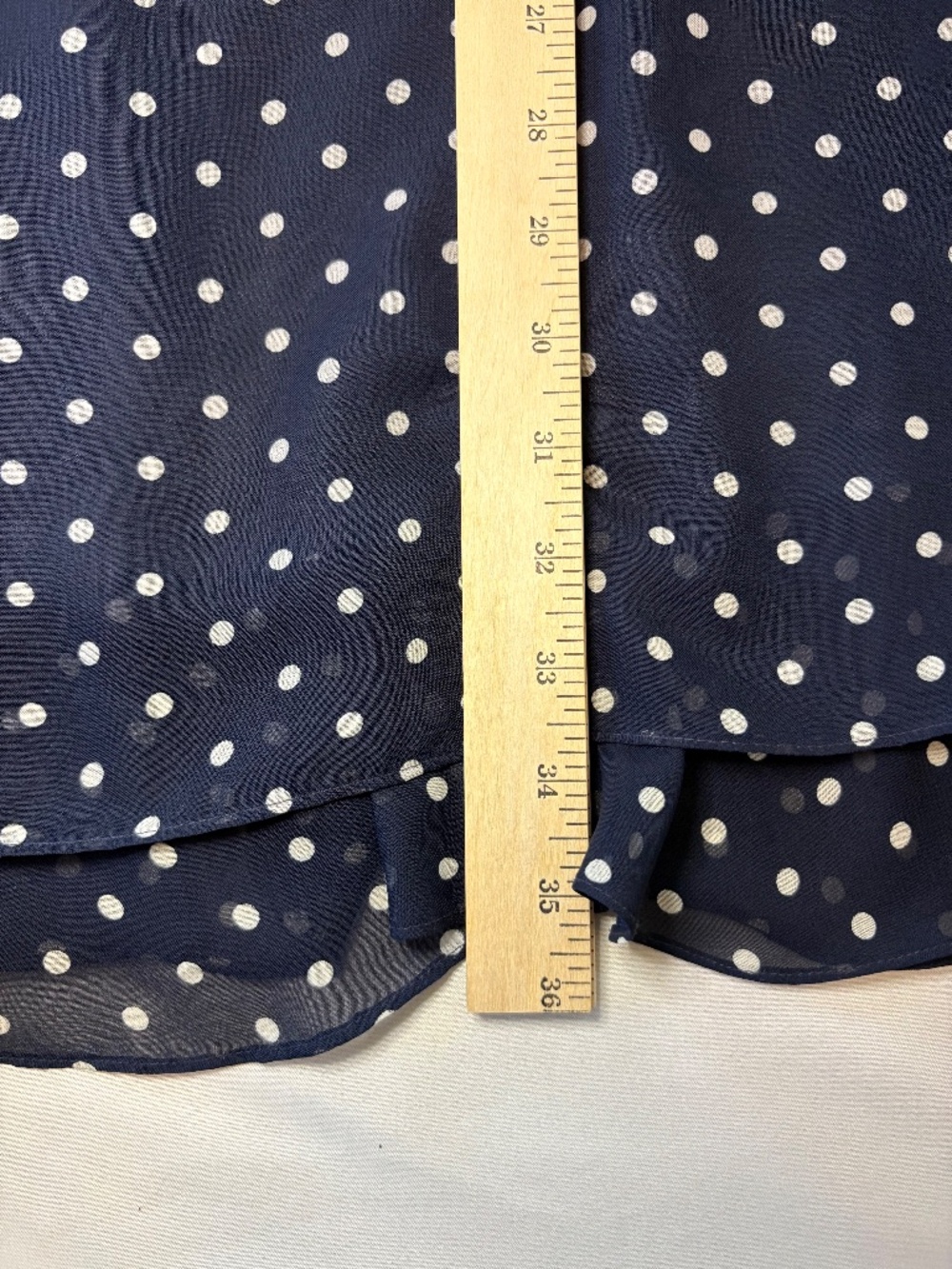 Alex Marie Navy and White Polka Dot‎ Halter Dress Size 14 - Picture 7 of 8